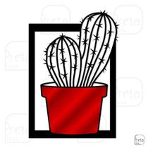 Quadro de Parede Decoração Natureza Cacto Mdf 6mm 40x28cm