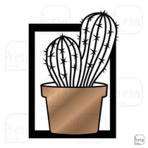 Quadro de Parede Decoração Natureza Cacto Mdf 6mm 50x35cm