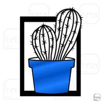 Quadro de Parede Decoração Natureza Cacto Mdf 6mm 50x35cm