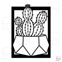 Quadro de Parede Decoração Natureza Cacto Mdf 6mm 50x36cm