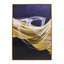Quadro de Parede Decorativo 68cm Preto e Amarelo Espressione