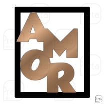 Quadro de Parede Decorativo Amor Letras Mdf 6mm 60x50cm Quadro de Parede Decorativo Amor Letras Mdf 6mm 60x50cm