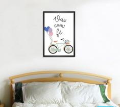 Quadro de Parede Decorativo Frase Vai Com Fé