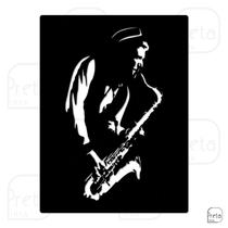 Quadro de Parede Decorativo Musico Mdf 6mm 50x40cm