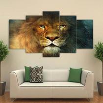 quadro de parede decorativos para quarto sala leão de Judá grande 5 telas vários modelos