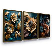 Quadro De Parede Flor Moderna Botânico Cozinha Quarto