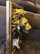 Quadro De Parede Leão De Judá efeito 3D Decoração Enfeite Casa Escultura Leão em Resina