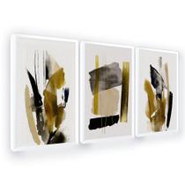 Quadro De Parede Moderno Tons De Dourado Moldura 40 x 60