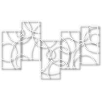 Quadro de Parede Molduras 5 Peças em MDF-branco Quadro de Parede Molduras 5 Peças em MDF-branco