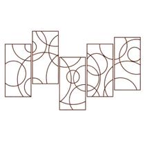 Quadro de Parede Molduras 5 Peças em MDF-marrom
