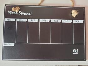 Quadro de parede planner semanal Quadro de parede planner semanal
