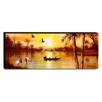 Quadro de Pintura Pantanal 40x105cm-1537