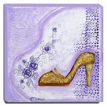 Quadro de Pintura Sapatinho 40x40cm-1186 Quadro de Pintura Sapatinho 40x40cm-1186