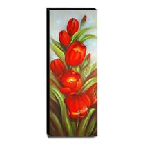 Quadro de Pintura Tulipas 100x40cm-1026 Quadro de Pintura Tulipas 100x40cm-1026