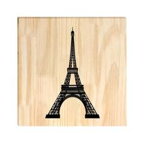 Quadro de Pinus Decorativo Torre Eiffel 30x30 Hugart