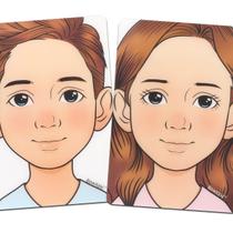 Quadro de prática de pintura facial Bowitzki A4 tamanho 2 peças