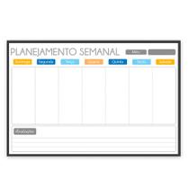 Quadro de Rotina 90x60 Semanal Stalo com campo para anotações Acompanha porta apagador