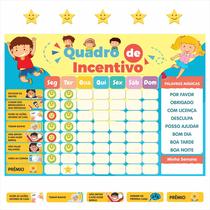 Quadro De Rotina Infantil Incentivo Atividade Semana Unissex - Home&Planner