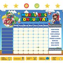 Quadro De Rotina Infantil Parede Atividade Incentivo Mário