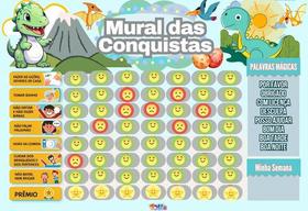 Quadro De Rotina Semanal Criança Regra Atividades Dinossauro