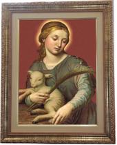 Quadro De Santa Inês, Mod. 02, Tam. 53x43cm. Angelus