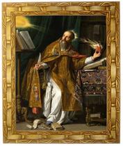 Quadro De Santo Agostinho, Mod. 02, Tam. 30x25cm. Angelus