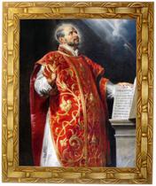 Quadro de Santo Inácio de Loyola, Mod. 02, Tam.30x25cm. Angelus
