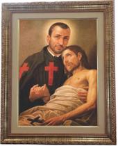 Quadro De São Camilo Lellis, Mod. 02, Tam. 53x43cm. Angelus