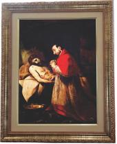 Quadro de São Carlos Boromeu, Mod.01, Tam. 53x43cm. Angelus