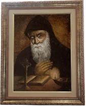 Quadro de São Charbel Makhlouf, Mod. 04, 53x43cm. Angelus