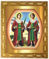 Quadro De São Cosme E Damião, Mod. 02, Med. 30x25cm. Angelus Quadro De São Cosme E Damião, Mod. 02, Med. 30x25cm. Angelus