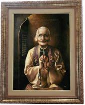 Quadro de São João Maria Vianney, Mod. 03, 53x43cm. Angelus