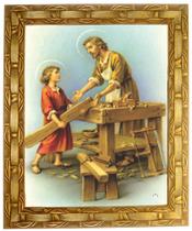 Quadro De São José Operário, Mod. 01, Tam. 30x25cm. Angelus
