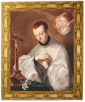 Quadro De São Luiz Gonzaga, Mod. 01, Tam. 30x25cm. Angelus