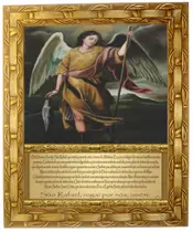 Quadro De São Rafael com oração, Mod. 01, 30x25cm. Angelus Quadro De São Rafael com oração, Mod. 01, 30x25cm. Angelus
