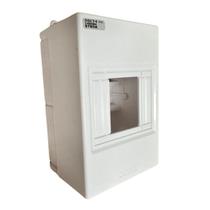 Quadro De Sobrepor Para 2 ou 4 Disjuntores DIN Centrinho de Distribuição IP40 Branco Steck