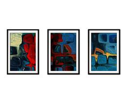 Quadro decor 30x66 canvas formas abstratas mod 101