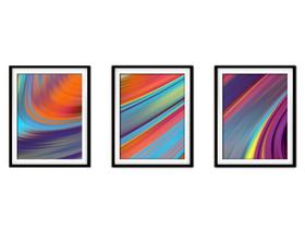 Quadro decor 30x66 canvas formas abstratas mod 174