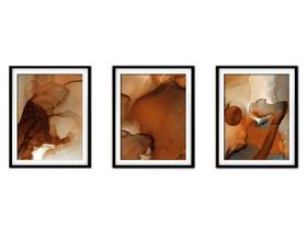 Quadro decor 30x66 canvas formas abstratas mod 180