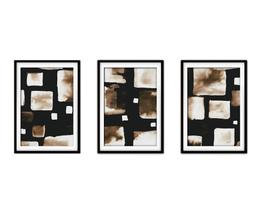 Quadro decor 30x66 canvas formas abstratas mod 20