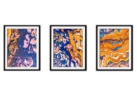 Quadro decor 30x66 canvas formas abstratas mod 228