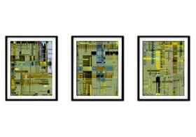 Quadro decor 30x66 canvas formas abstratas mod 251