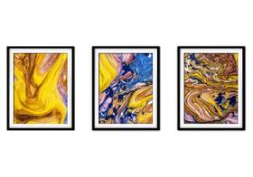 Quadro decor 30x66 canvas formas abstratas mod 294