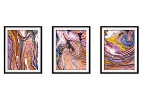 Quadro decor 30x66 canvas formas abstratas mod 295