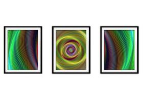 Quadro decor 45x96 canvas formas abstratas mod 118