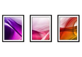 Quadro decor 45x96 canvas formas abstratas mod 207