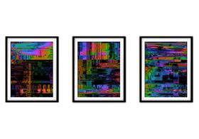 Quadro decor 45x96 canvas formas abstratas mod 239