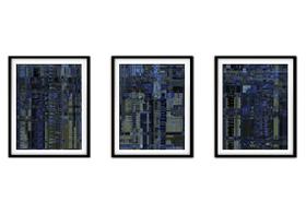 Quadro decor 45x96 canvas formas abstratas mod 279