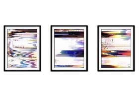 Quadro decor 45x96 canvas formas abstratas mod 289