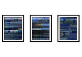 Quadro decor 55x110 canvas formas abstratas mod 242